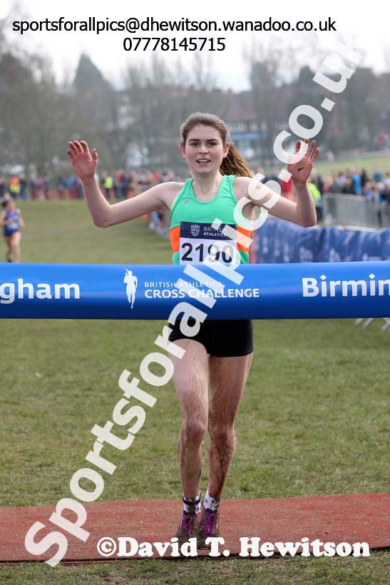 Womens under-17s 2016 Inter Counties Cross Country Champs. and Cross Challenge Final, Cofton Park, Birmingham. Photo: David T. Hewitson/Sports for All Pics